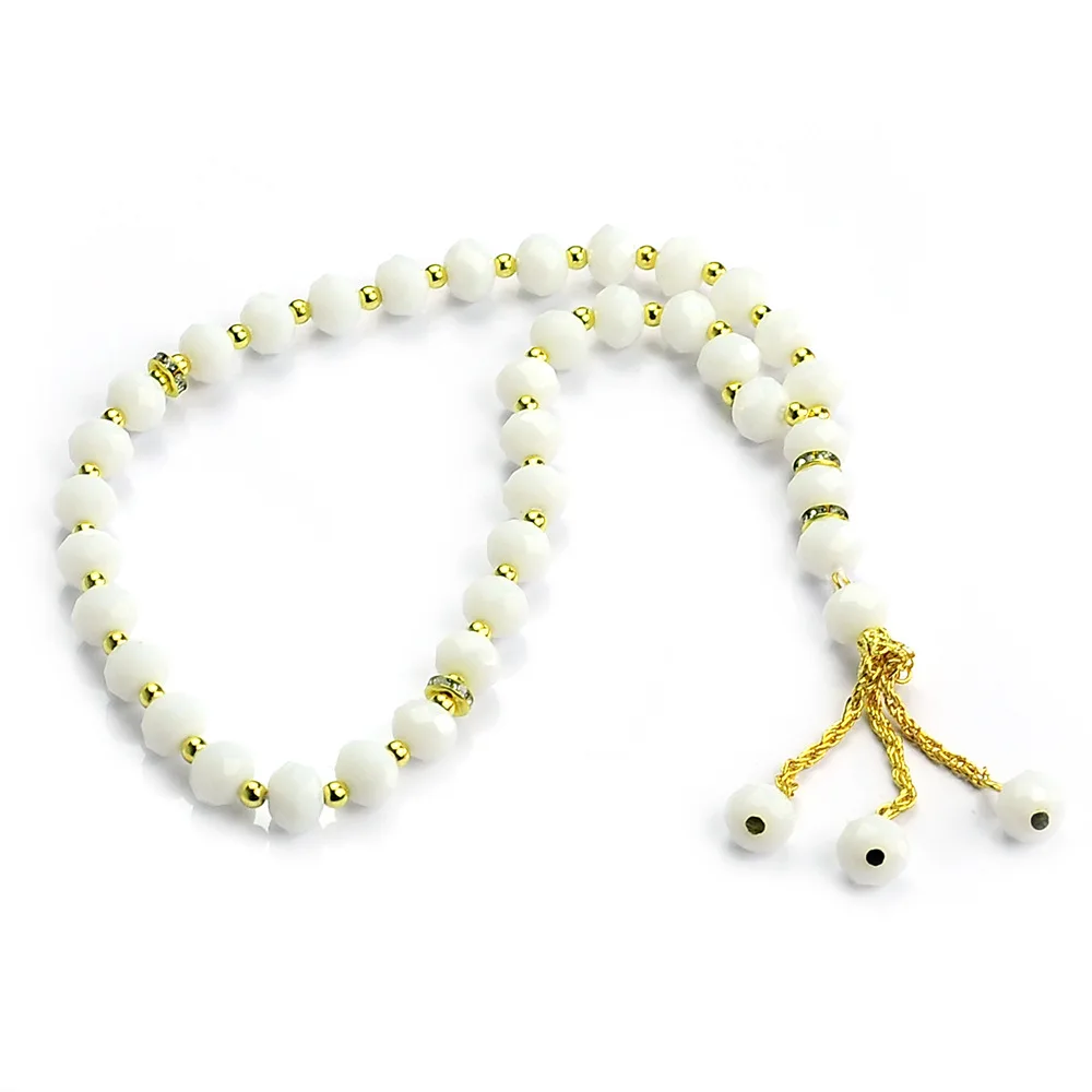 30pcs Beads 10MM Crystal Hand String Islamic Rosary Beads Saudi UAE Muslim Prayer Worship Beads Jewelry