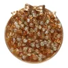 Two-tone crackle glass beads - brownish-yellow