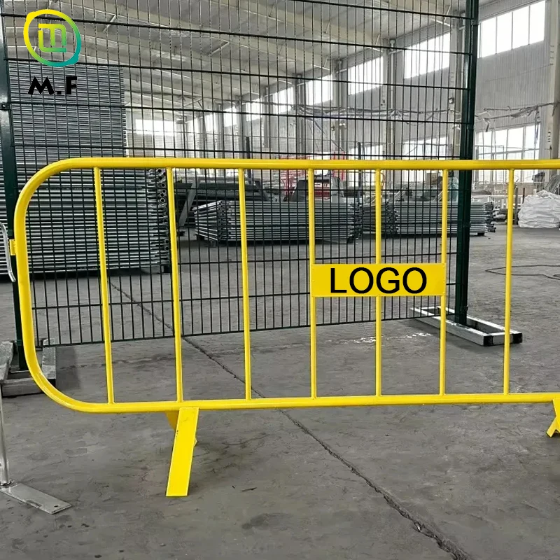 Customized Metal Portable Barricades Temporary Fence Mobile Safety Pedestrian Barrier Event Concert Stage Crowd Control Barrier