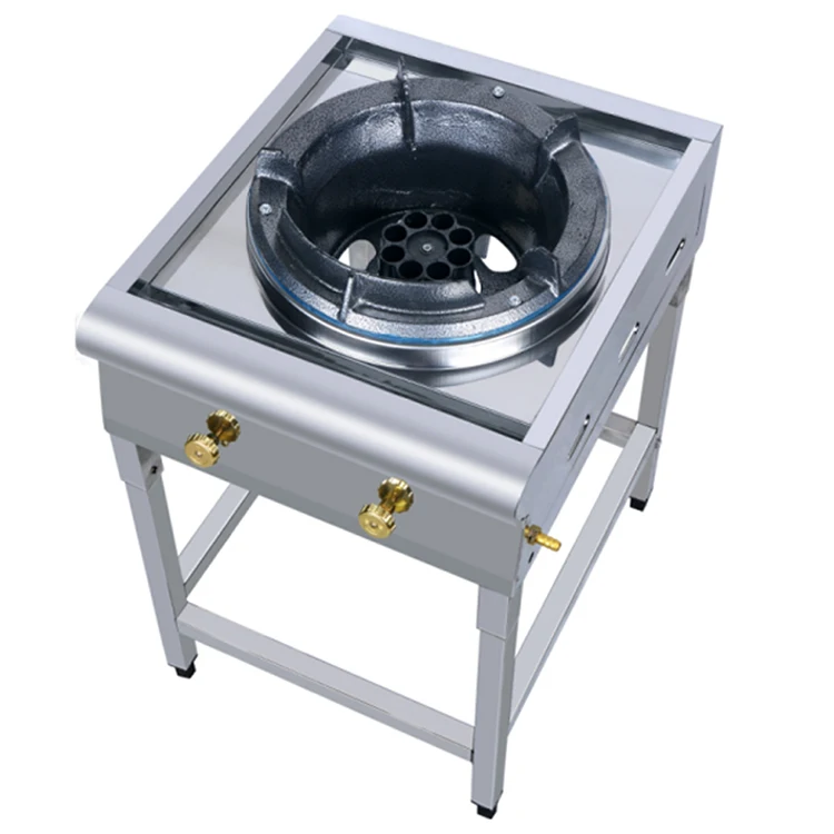 China Factory Strong Flame Gas Stove Stainless Steel Body Cast Iron Burner