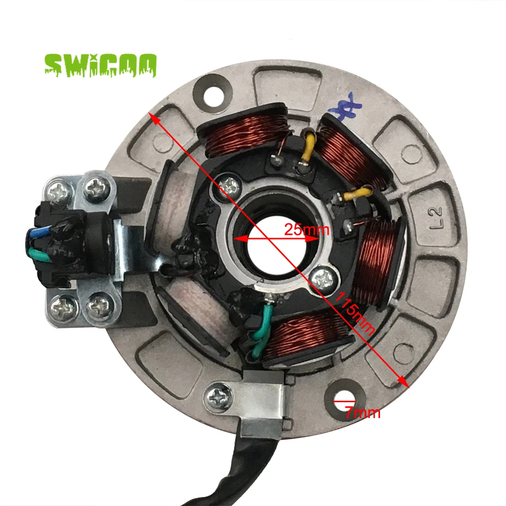 Magneto Flywheel Stator Plate YX 150cc Electric Start Engine PIT - Foto 13