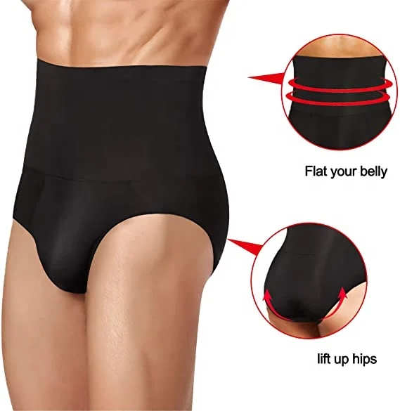 Men Tummy Shaper Briefs High Waist Body Slimmer Underwear Firm Control  Belly Girdle Abdomen Compression Panties