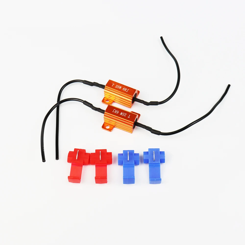 LED Bulb Load Resistor 25W 6Ohm to Solve Car Hyper Flash Error Code for T10 Festoon T15 1156 1157 7440 7443 3156 3157 LED Bulb