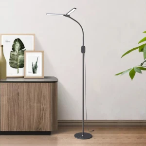 Dual Shades LED Floor Lamp, CCT LED Standing Lamp, Dimmer Light LED Lamp Indoor Lamp for Living Room and Bedroom