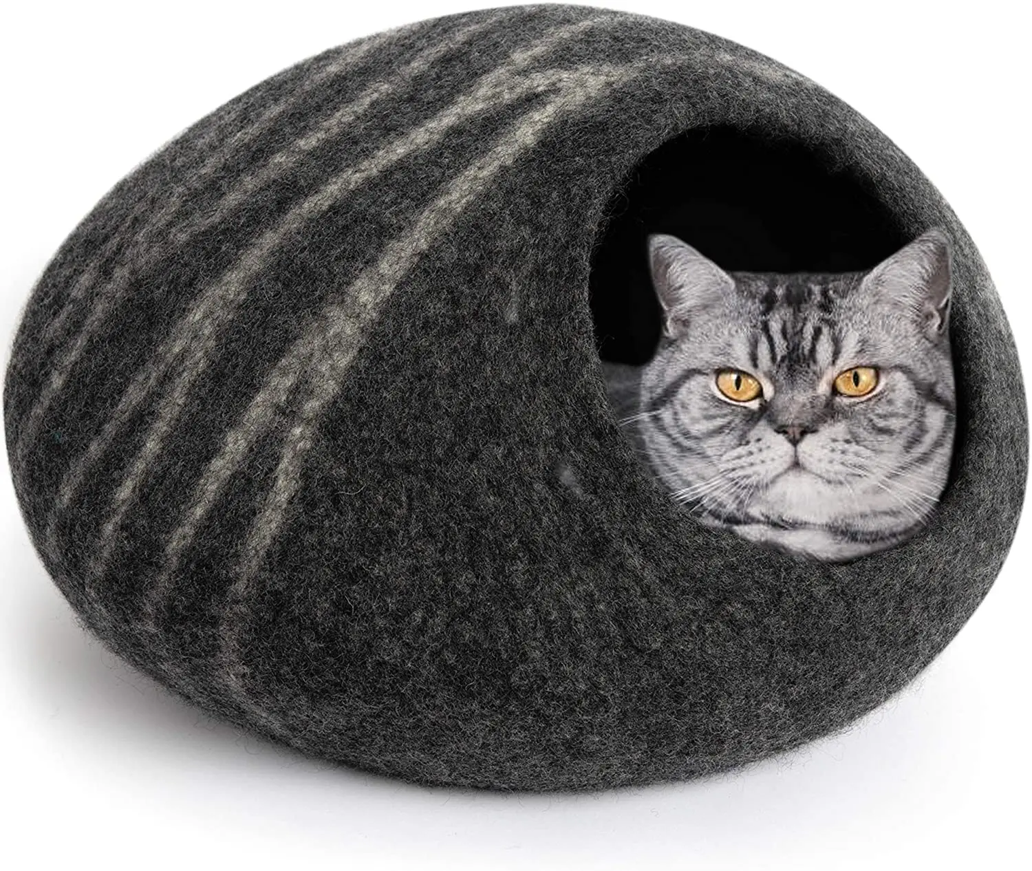 Handmade Sheep Felt Cat Bed Finished Wear-resistant Windproof Four ...