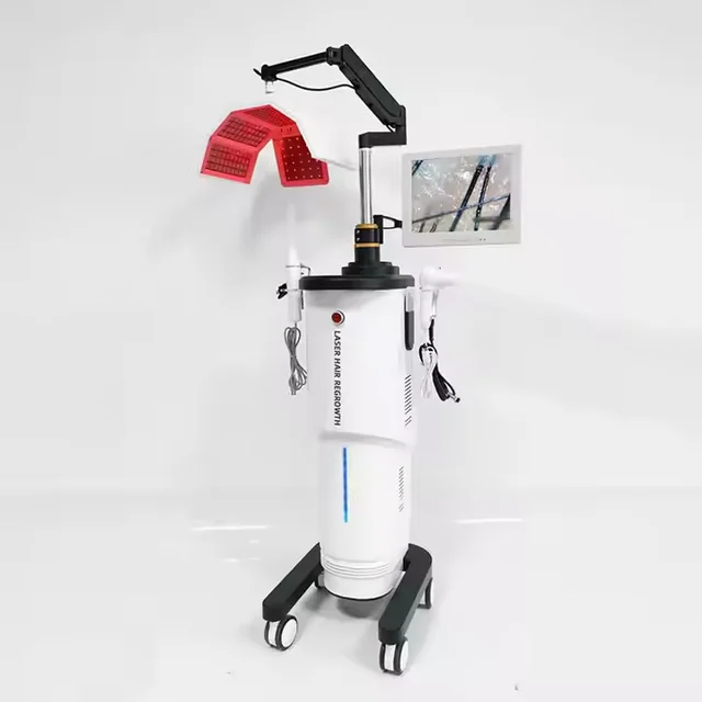 Professional 5 in 1 ScalpMassager Brush  & Analyzer Machine for Hair Care Red Light Therapy Hair Regrowth Therapy Machine