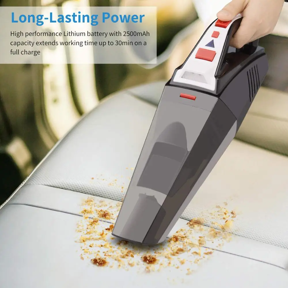 Новый дизайн нержавеющий + HEPA 12 в 5500 ПА Ручной беспроводной домашний пылесос