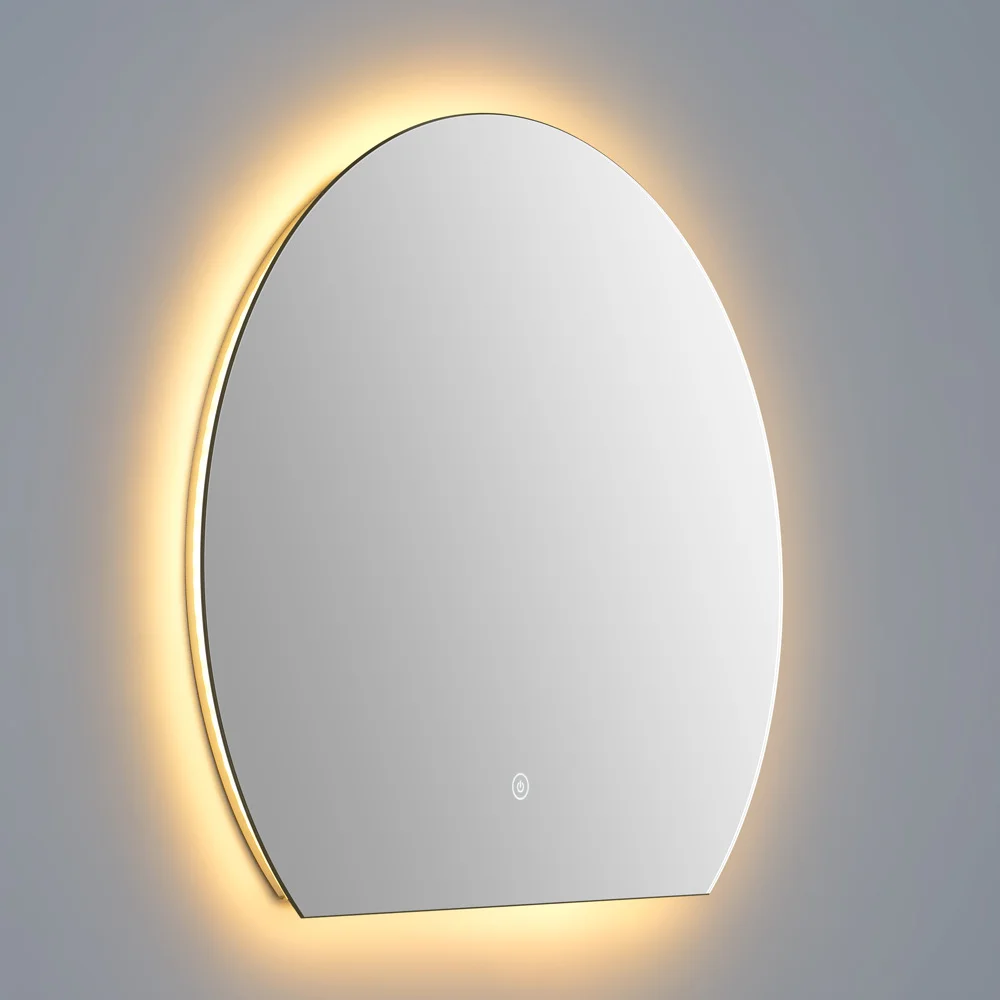 product amaze modern home decor round smart espejo inteligente bath mirror with touch switch anti fogging front lights or back for hotel-65