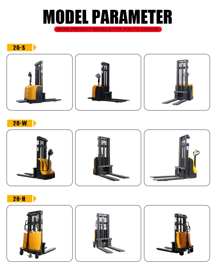 Ce 2000kg Semi Electric Pallet Stacker Automatic Walking Battery ...