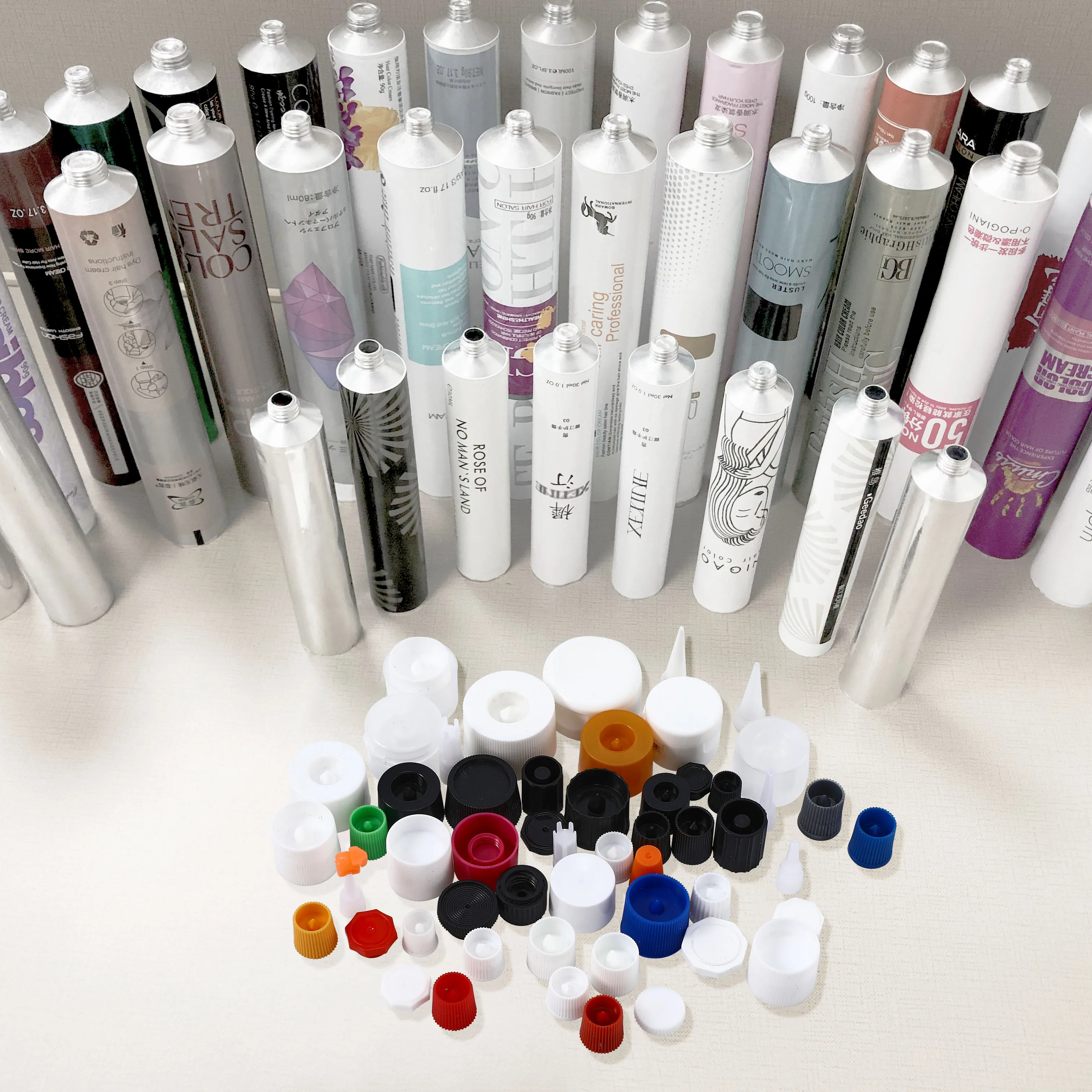 Custom Printed Empty 20ML 100ML 130ML Aluminum Tubes Cosmetic Toothpaste Paint Packaging for Pharmaceuticals Cream Metal Cap