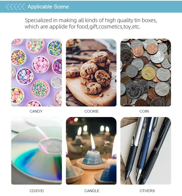 Famous European Click Clack Tin Box Candy Mint Gum Tin Box Packaging