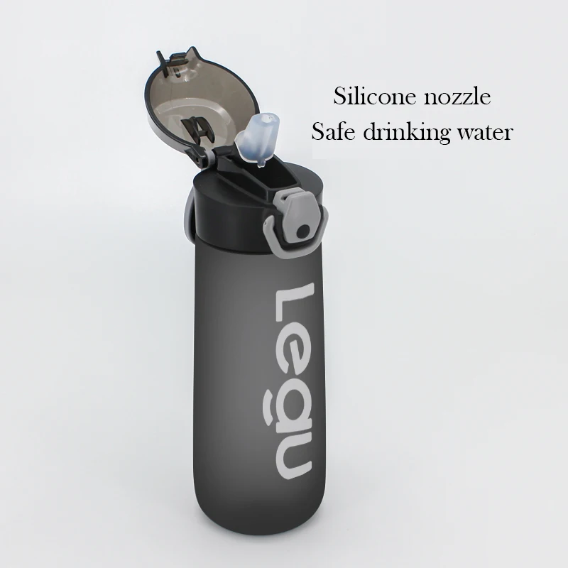 Frosted Straw Plastic Drinkware Convenient Handle Direct Drinking Water Bottle for Students Returning School BPA-Free for