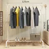 Double coat rack - white - 125cm