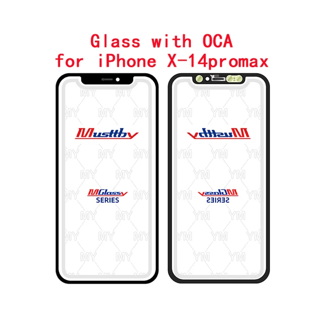 Glass with OCA for iPhone X XS XSMAX XR 11 11 12 13 14 Outer Glass for iPhone 12promax