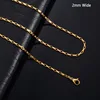 2mm Wide Gold
