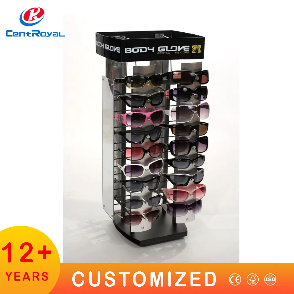 Shopping Mall Metal Countertop Sunglasses Display Rack Optical Display