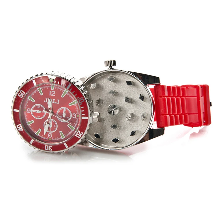 New Product Creative Metal Zinc Alloy Smoking Grinder Watch Tobacco