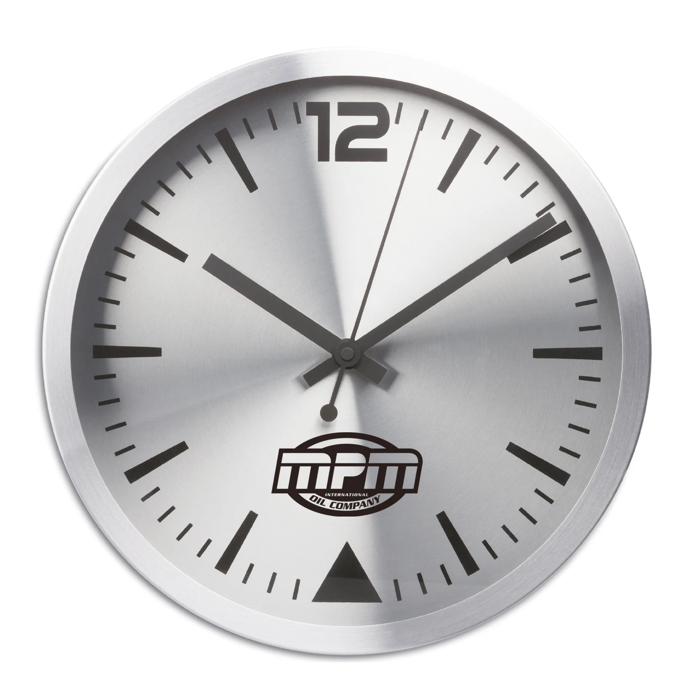 Luxury Custom Branded Logo Silver Premium Aluminum Clocks