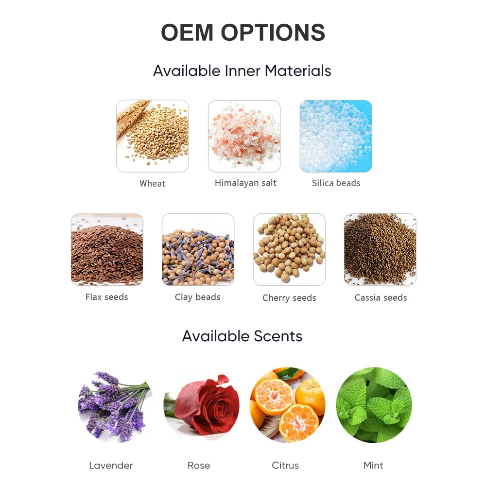 High Quality Microwavable Wheat Bag Pillow Heat Pad Reusable Moist Heat