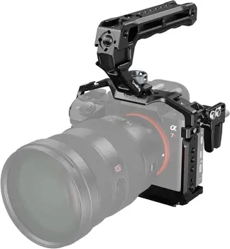 SmallRig A7 III / A7R III Camera Cage Kit for Sony Alpha 7 III/Alpha 7R III, Full Cage with Top Handle for ARRI and Cable Clamp