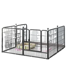 Customizable Solid Pattern Metal Portable Pet Dog Playpen Puppy Enclosure Fence Easy Reassemble Playground