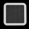Square, no ears, 100mm