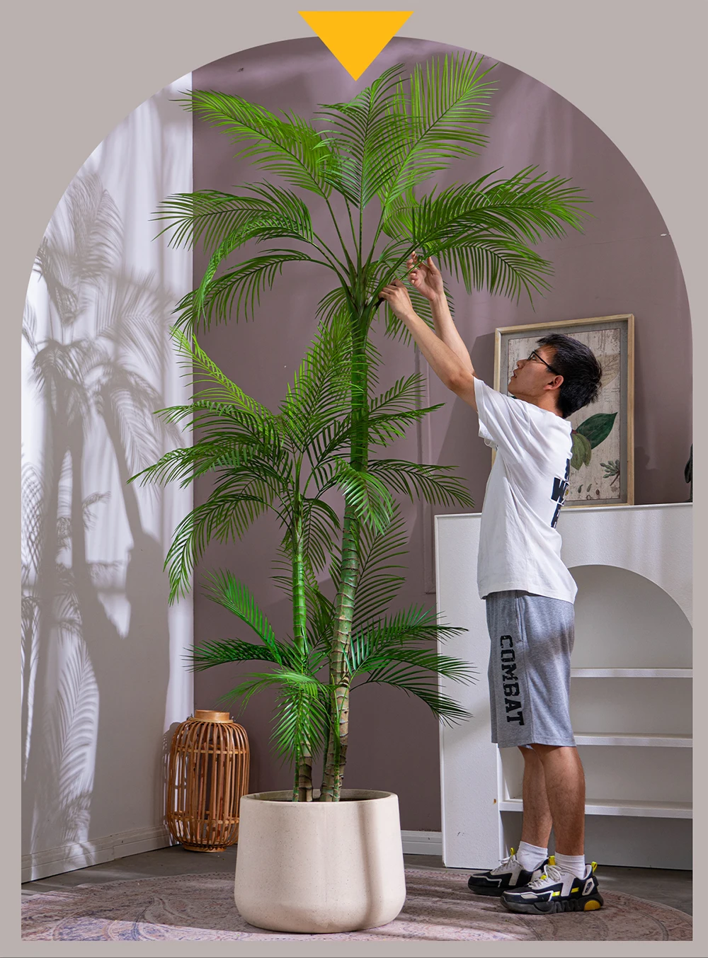 Creative Plastic Artificial Plant Tree Type Indoor Artificial Tree for Home Decorative Artificial Plants Birthday Home Decor details