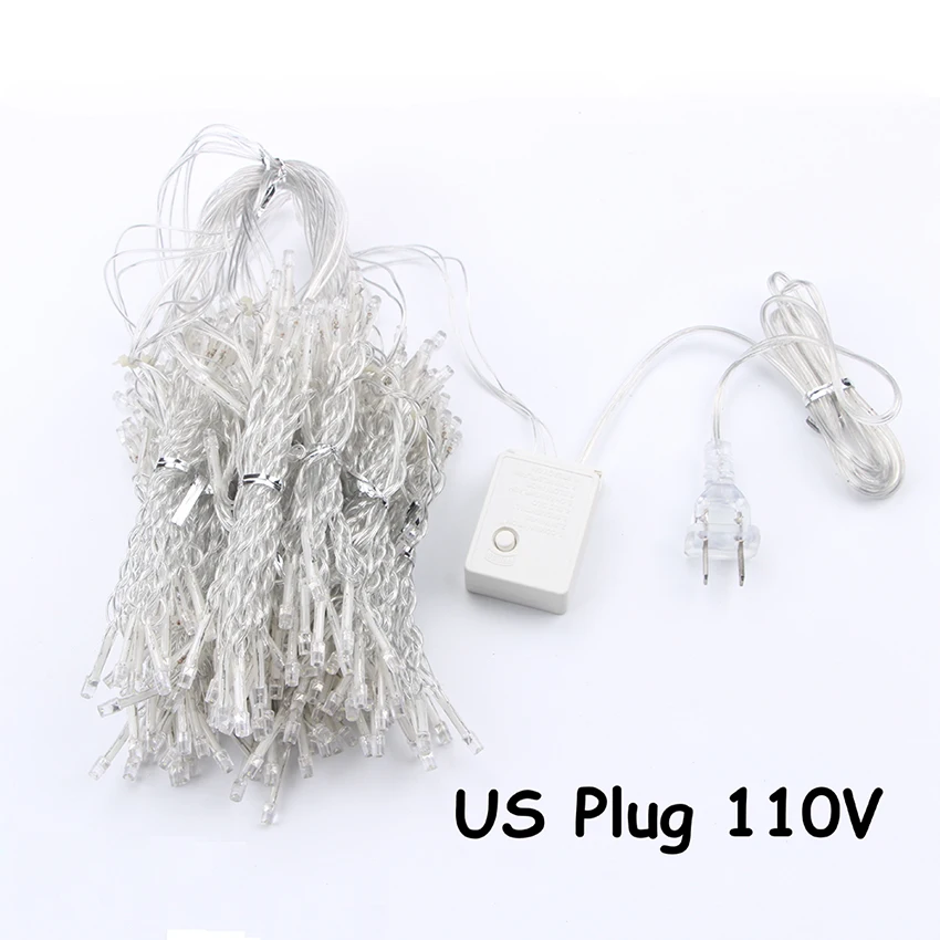6M X 3M 600 LED Home Outdoor Holiday Christmas Decorative Wedding Xmas String Fairy Curtain Garlands Strip Party Lights