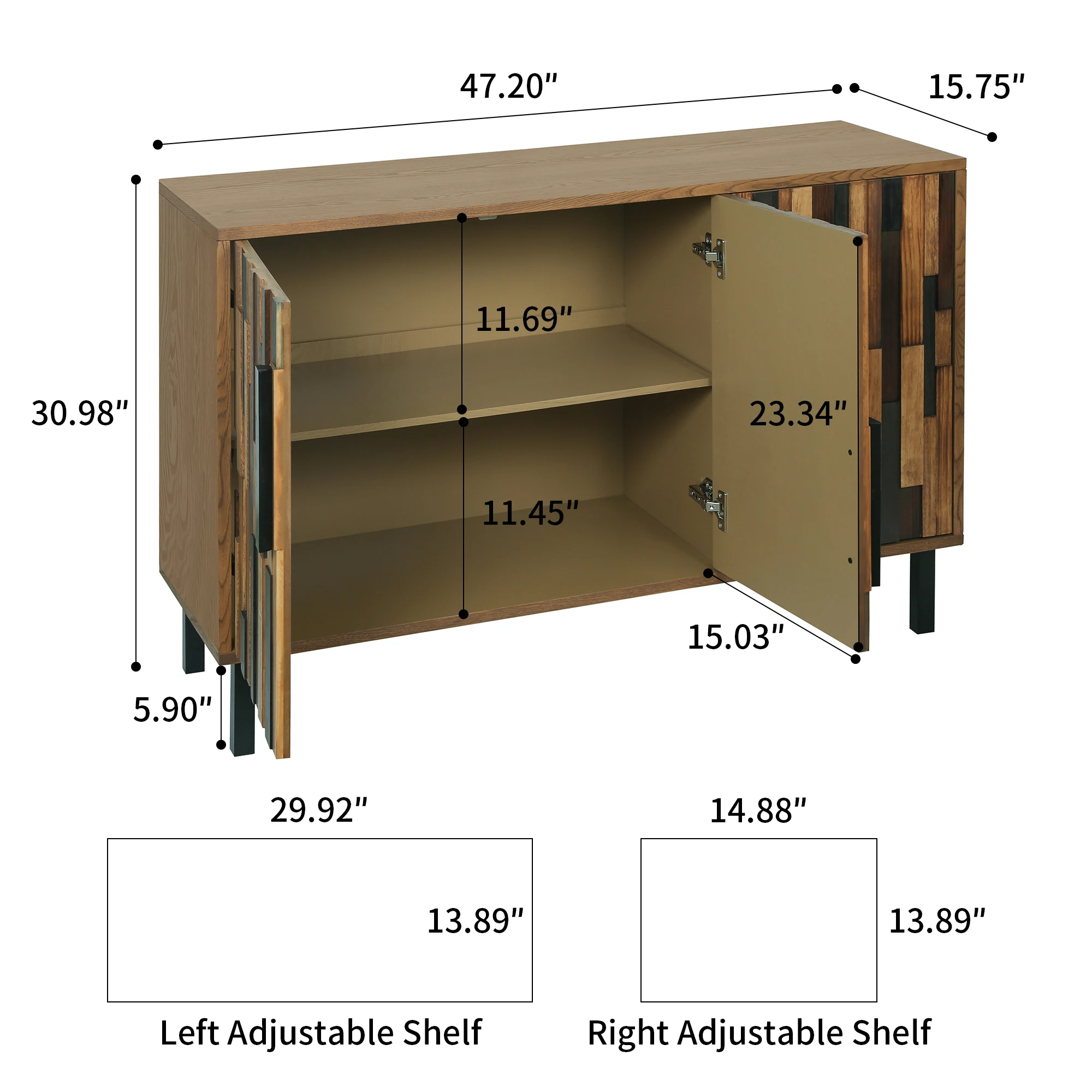 Elvarenae Marquet Patterned Sideboard — product detail