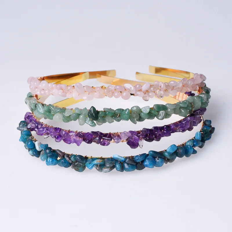 Wholesale Handmade Natural Crystal Women's Headbands Hairband