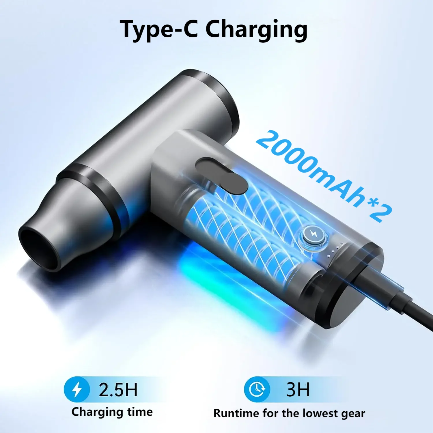 Jet Fan Air Duster Keyboard Cleaner Compressed 110000rpm Portable Cordless Handheld Vacuum Air Duster Mini Turbo Jet Fan