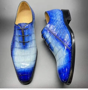 Luxury Crocodile Leather Shoes Men Customize Business Formal alligator Men's Shoes Office Handmade Goodyear Dress Shoes Men