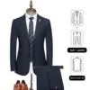 Navy Suit+Pants slit at back
