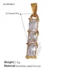 Pj467weg white zirconium gold pendant