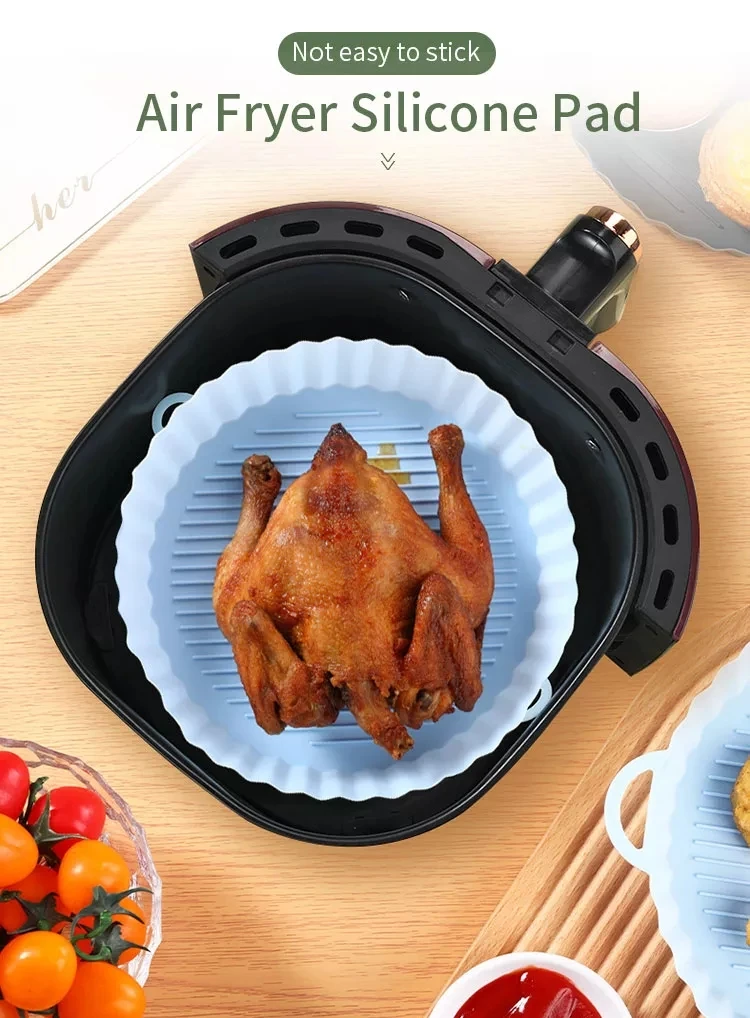 2024 Food Grade Silicone Air Fryer Liner Foldable Air Fryer Silicone