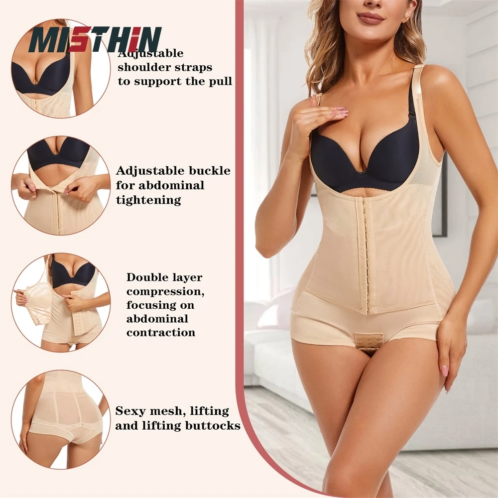 Wholesale Corset Faja Shoulder Strap Shaping Body Vest Panties Girdles Belly Tummy Control Shapewear Waist Trainer Shaper details