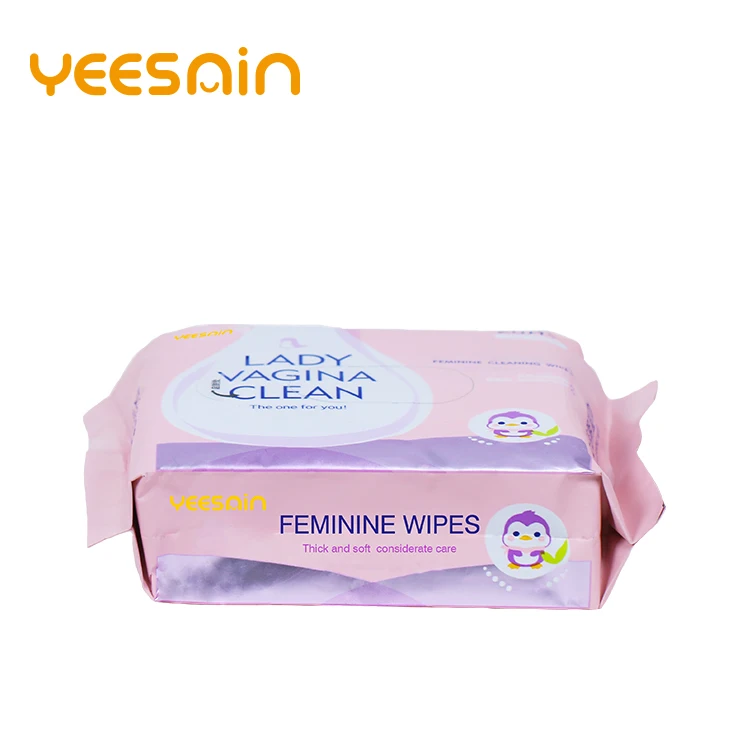 Female Private Label Fruit Flavor Woman Organic Feminine Hygiene Wet Wipe for Girl