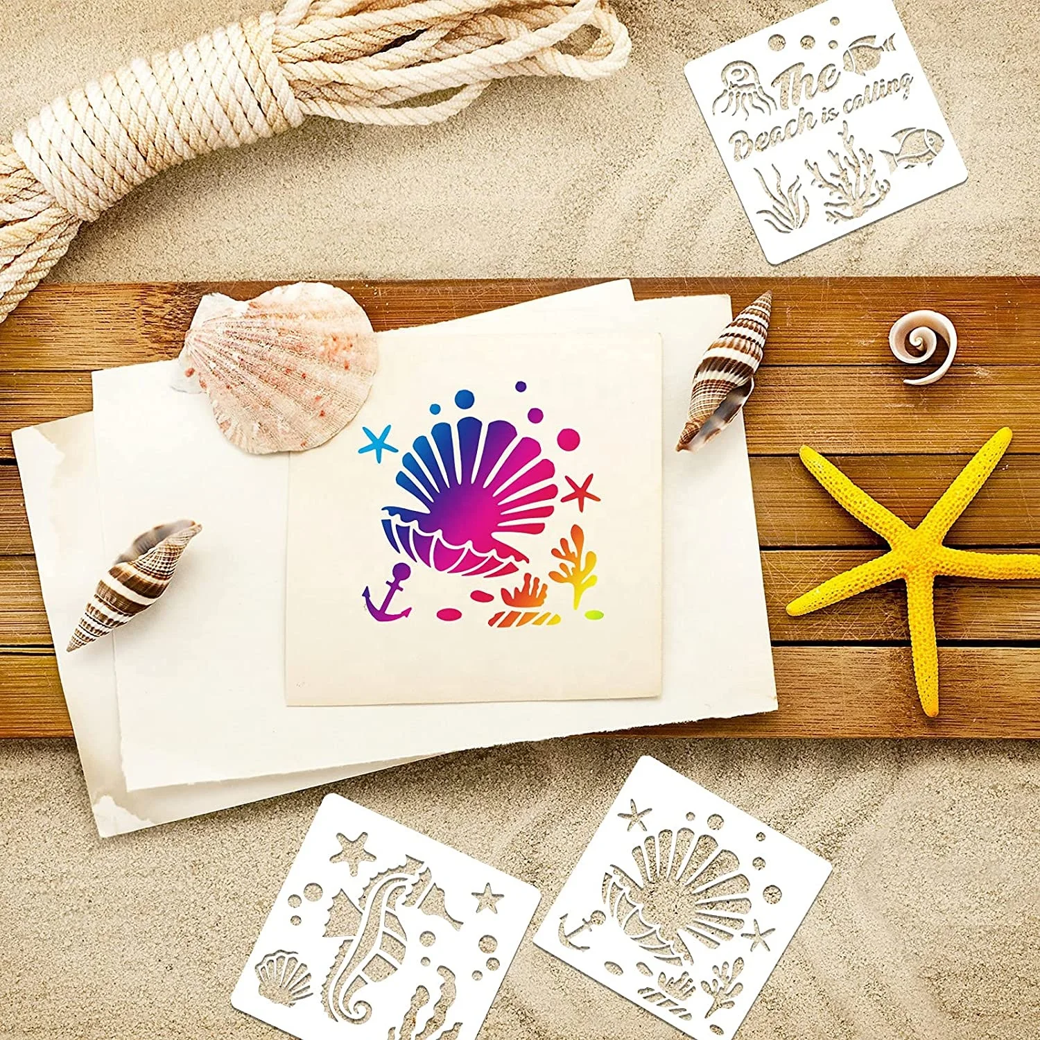 30 комплектов/партия море океан существ трафареты картина морских животных Шаблоны DIY Рисунок трафареты