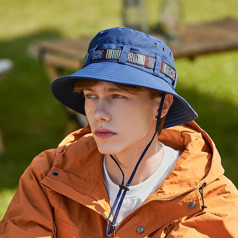 Summer Hiking Hat Men and Women Bucket Hat Fishing Cap Outdoor Camping Anti-UV Sun Hat Hiking Cap