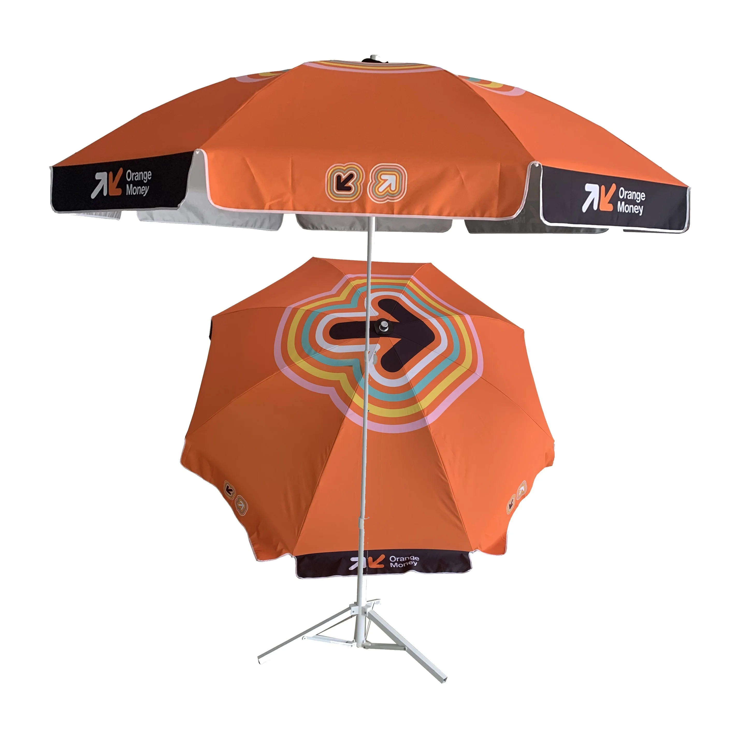 Outdoor Rpet Umbrella Uv Parasol Customized Branded Parasol Beach