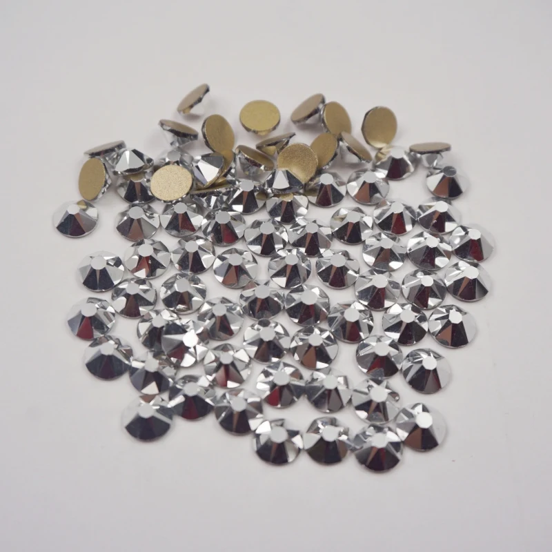 Best quality factory wholesale flatback crystal rhinestones glitter stones non hot fix glass rhinestones for cup decoration