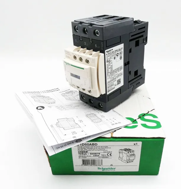 Original Brand New LC1D50ABD 940878 440V 50A 24VDC Contactor UnOriginal Box for PLC