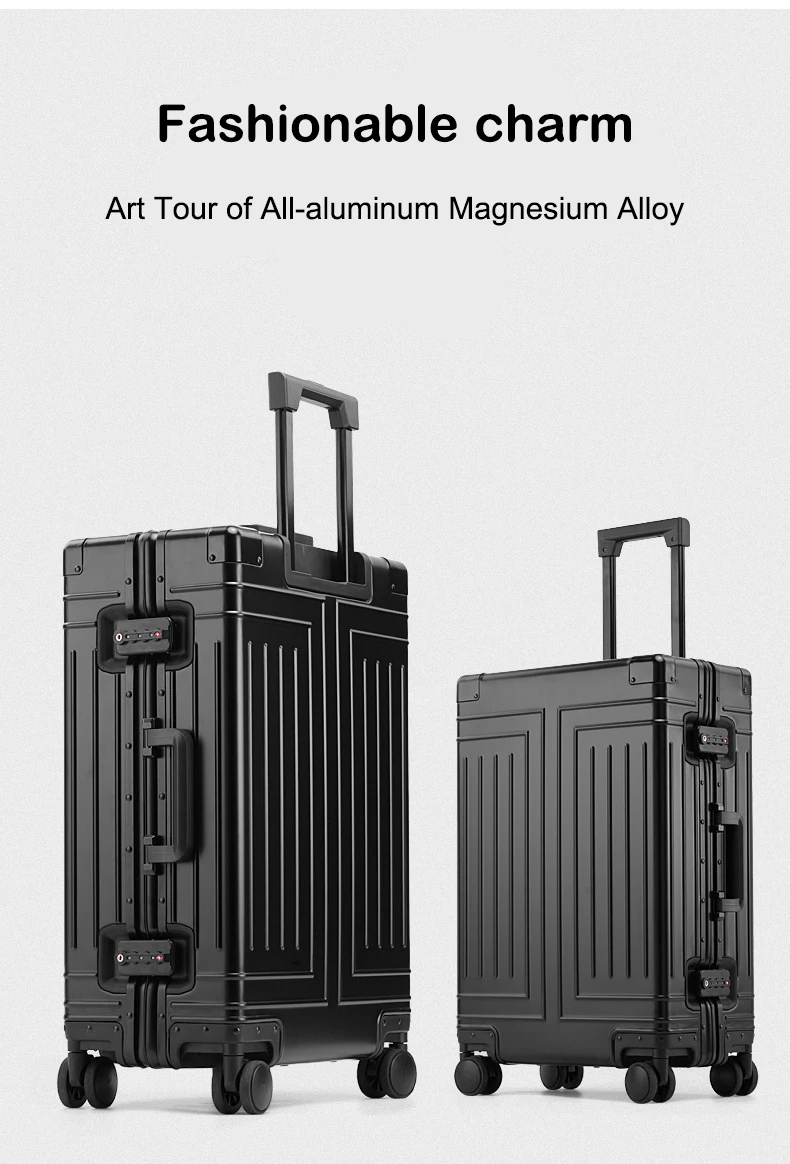 All Aluminum 2023 Hot Selling Magnesium Alloy Luggage Large Capacity Aluminum Frame Pure Metal 