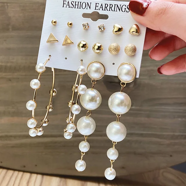 Moda Mujer Pearl Hoop aretes de oro para las mujeres del círculo de metal  de tamaño extra Punk pendientes 2021 pendientes de joyería borla - China  Pendientes perla y pendientes precio