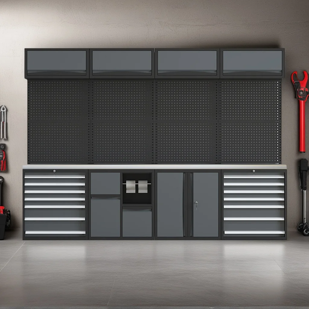 Steel Mobile Tool Cabinet for Automotive Garage Workshop and Maintenance Station