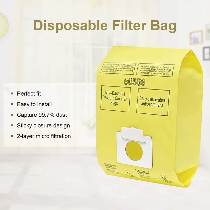 Disposable Canister Vacuum Cleaner Dust Bag 50403 Type C Q For Kenmores