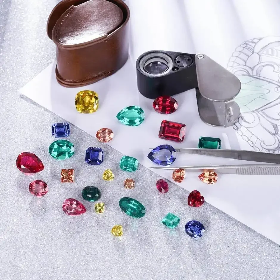 Starsgem Synthetic Colombian Emerald Stone Lab Grown  1carat Green Hydrothermal Emerald Synthetic Hydrothermal Muzo Emerald