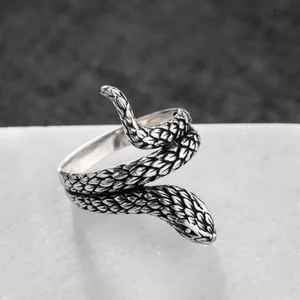 Professional Factory Customized 925 Sterling Silver Animal Ring Adjustable Retro Punk Jewelry Women's Men's Fashion Jewelry