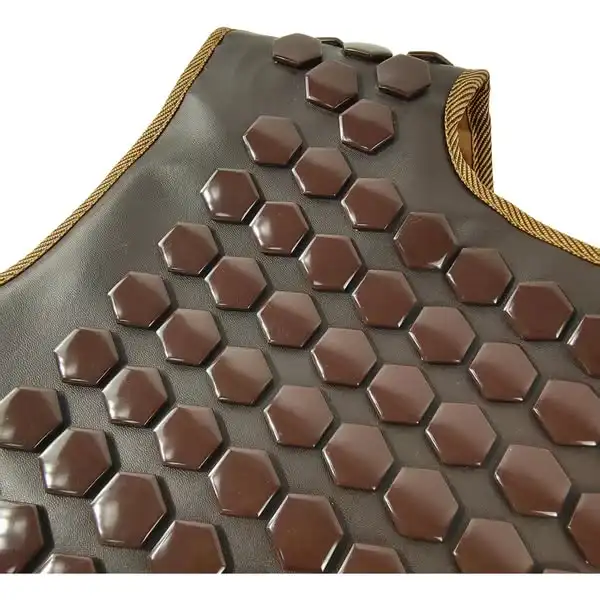 OEM Custom Safety Hexagonal Jade Tourmaline Stone Infrared Thermal Gym Heated Vest for Men Women PEMF Massage Mattress for Body