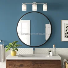Round Aluminum Alloy Frame Aluminum Frame Wall Mirror Bedroom Bathroom Mirror for Home Decor